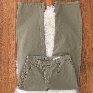 Zara Olive Straight Leg Jeans